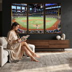 Texas Rangers Baseball Team Print, Arlington Globe Life Field Stadium Wall Art