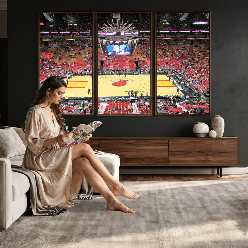 Miami Heat Basketball Team Print Wall Art, Kaseya Center