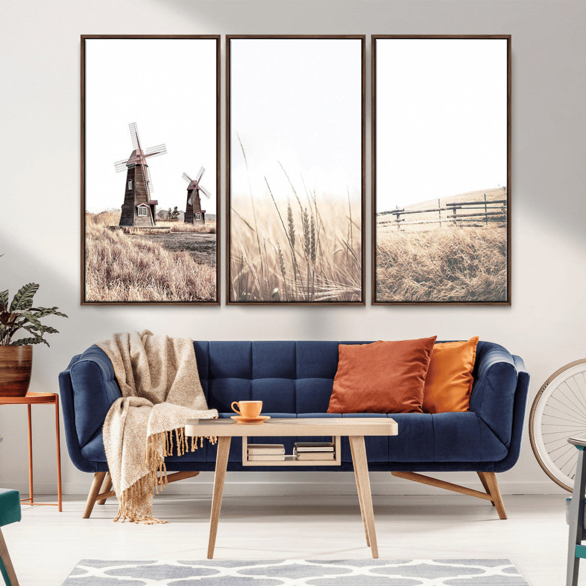 Farm Prints, Set of 6 Farmhouse Wall Art Canvas, Country House Decor