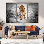 Jaguar Wall Art Canvas Print, Majestic Big Cat in Focused Pursuit