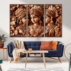 Indian Woman Statue Wall Art Canvas Print
