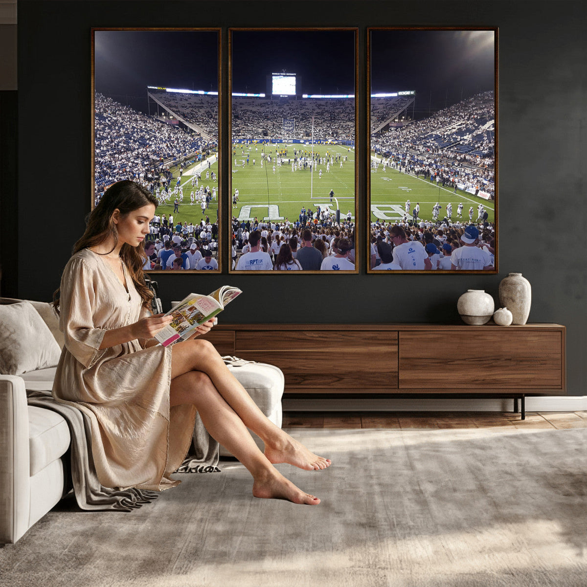 Brigham Young University Cougars Football Print Canvas