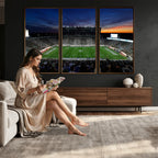 Michigan State Spartans Football Team Print, East Lansing, Home Bar Wall Decor