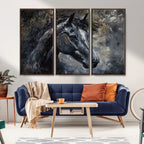 Large Abstract Horse Wall Art Canvas Print, Farmhouse Wall Art