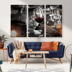Red Wine and Glass Canvas Print
