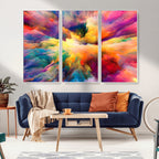 Blazing Vibrant Colors Cloud Wall Art Canvas Print
