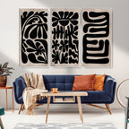 Canvas Print Wall Art Abstract Art Boho, Framed Boho Art