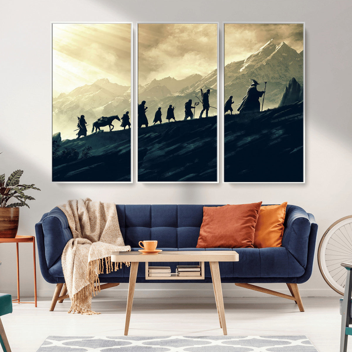 Fellowship Journey Wall Art | Fantasy Adventure Canvas Print