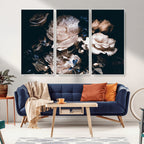 Pink Peonies Flowers Large Canvas Art Print