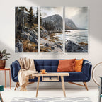 Serene Coastal View of Acadia National Park