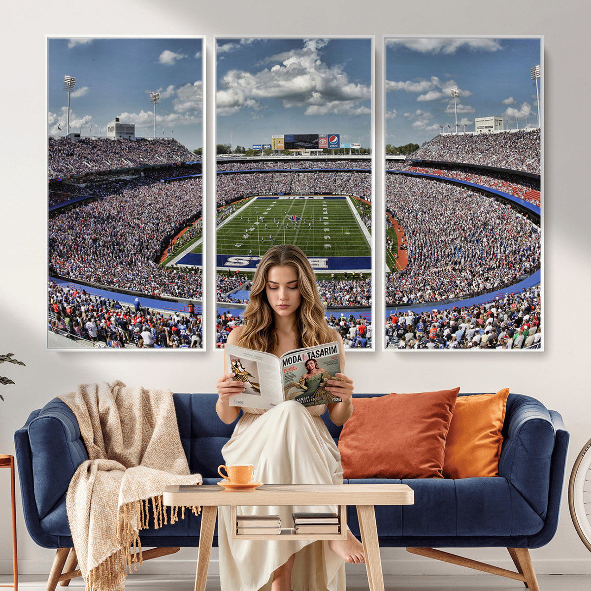 Buffalo Bills Highmark Stadium Wall Art Canvas Print, Bills Game Day Decor