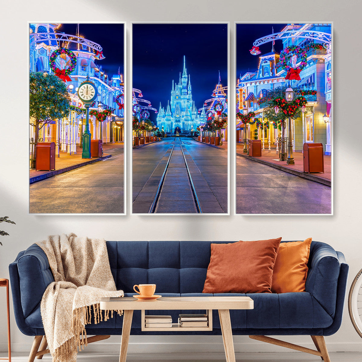 Disney Castle Wall Art | Large Magic Kingdom Canvas Artwork