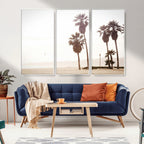 Coastal Light Wall Art Canvas Print, Framed Relaxing Shoreline Art, Minimalist Ocean Tropical Decor