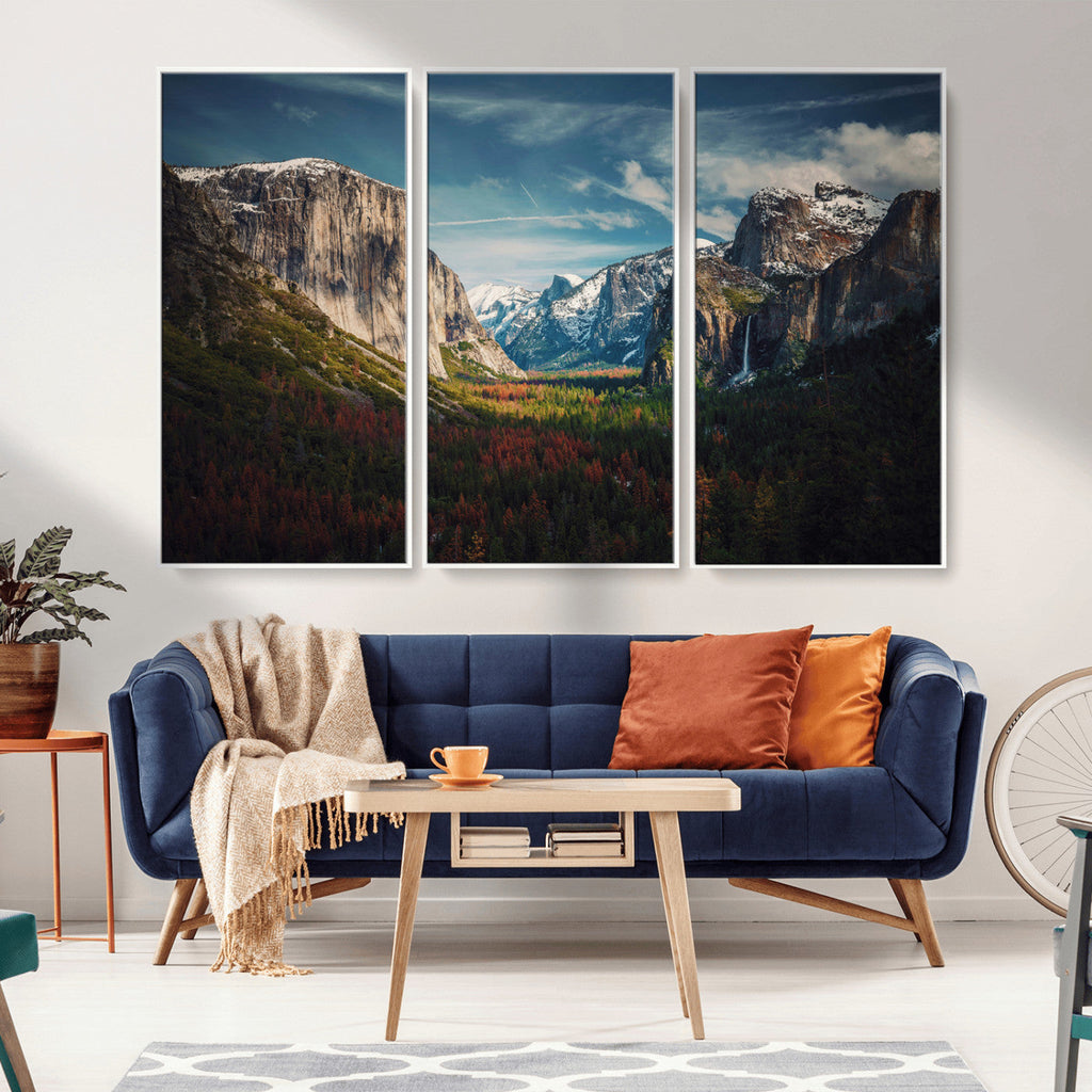 Yosemite National Park Wall Art Canvas Print, Framed El Capitan Mountain Landscape