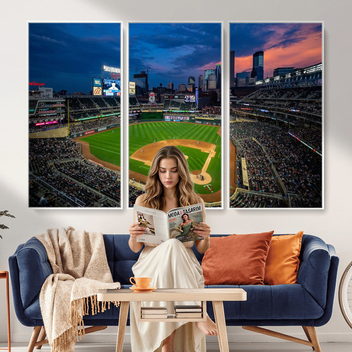 Target Field Wall Art Canvas Print, Baseball Stadium
