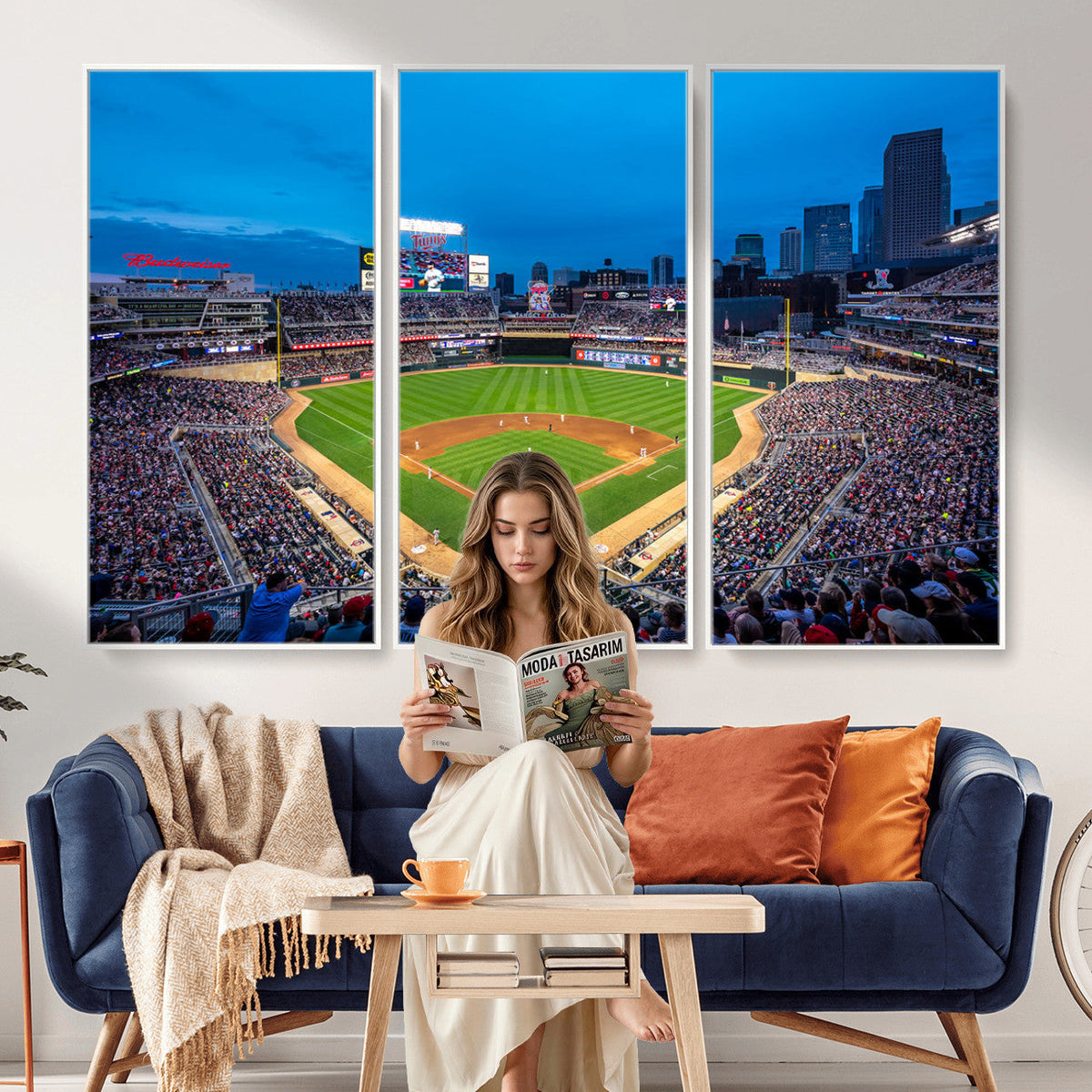 Target Field Stadium Wall Art Canvas Print, Minnesota Twins