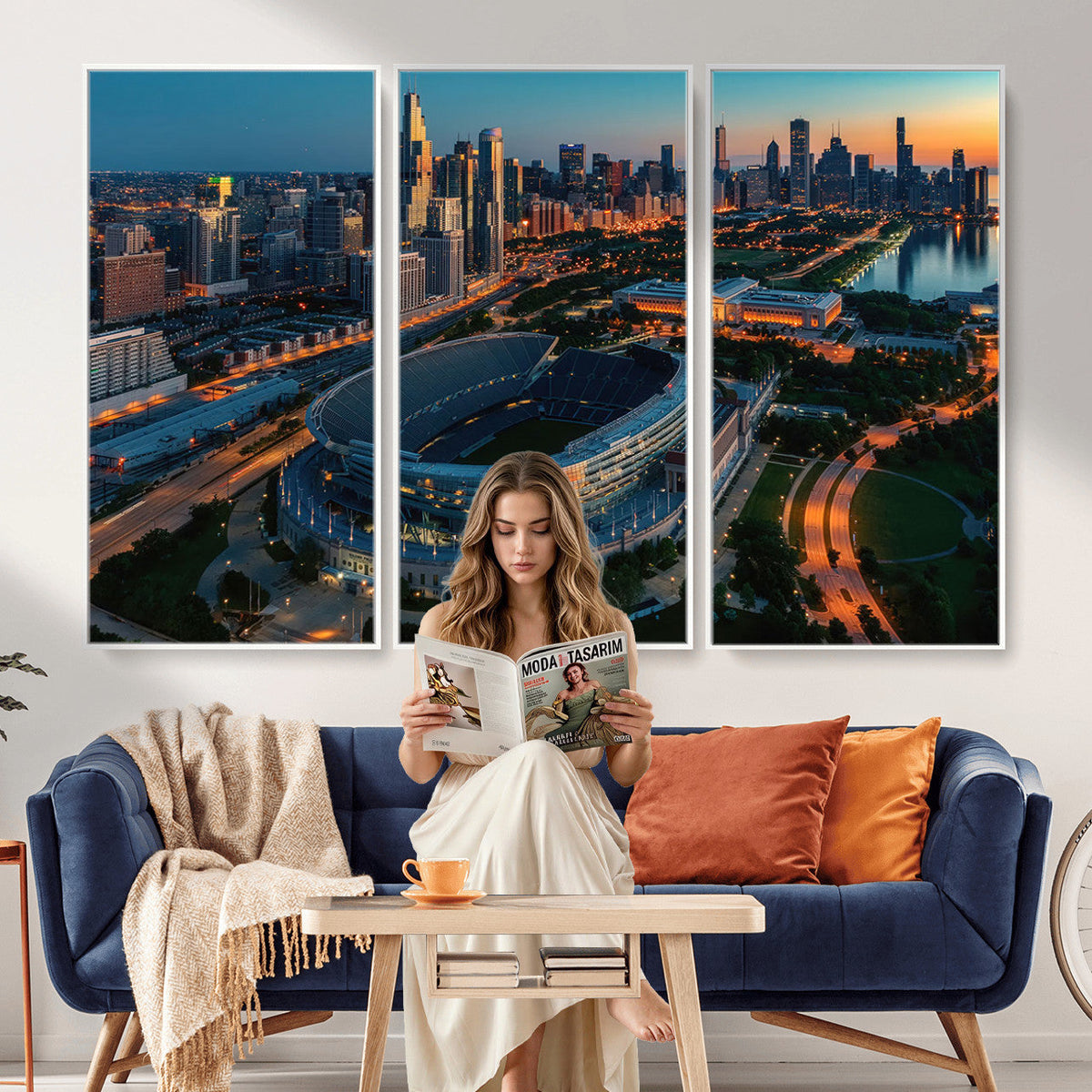 Chicago Bears Soldiers Field Wall Art Canvas Print