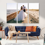 Personalized Custom Photo Wall Art Canvas Print, Unique Picture Design 3 Panel Set