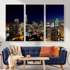 Atlanta Skyline Wall Art Canvas Print | Modern Cityscape