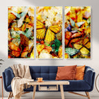 Butterfly Wall Art Canvas Print | Colorful Abstract Nature Artwork