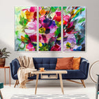 Oil Flower Abstract Canvas Print