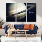 Framed Saturn Wall Art Canvas Print