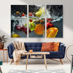 Kitchen Vegetables World Wall Art Canvas Print
