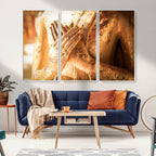 Buddha Statue Hands Wall Art Canvas Print