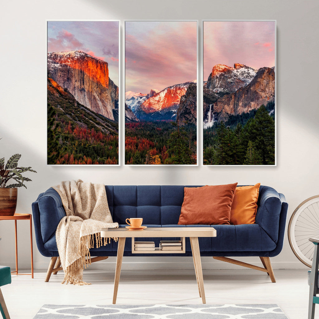 Yosemite Half Dome Wall Art Canvas Print El Capitan