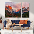 Yosemite Half Dome Wall Art Canvas Print El Capitan