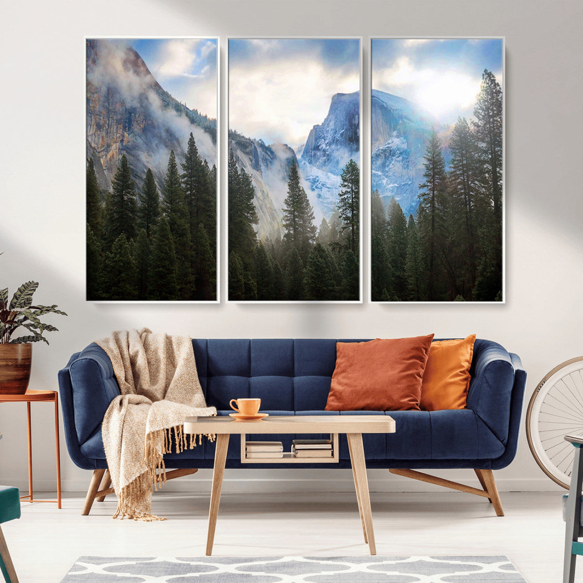 Half Dome Yosemite California Wall Art Canvas Print El Capitan