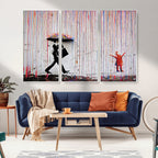 Banksy Wall Art Canvas Print | Framed Graffiti Street Art Picture