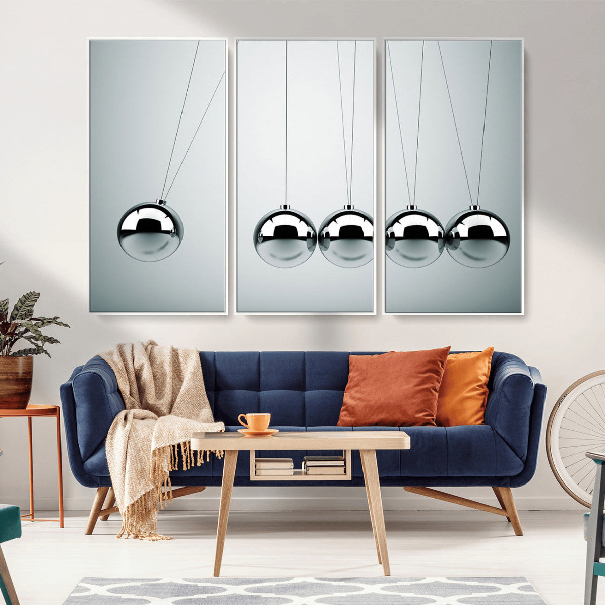 Newton's Cradle Wall Art Canvas Print | Framed Newton Cradle Wall Art