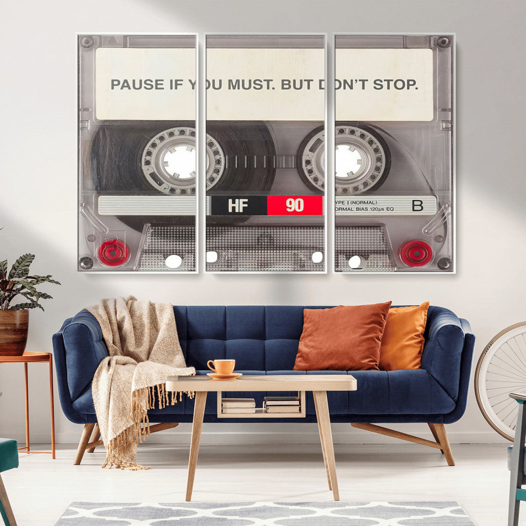 Music Cassette Iconic Wall Art Canvas Print