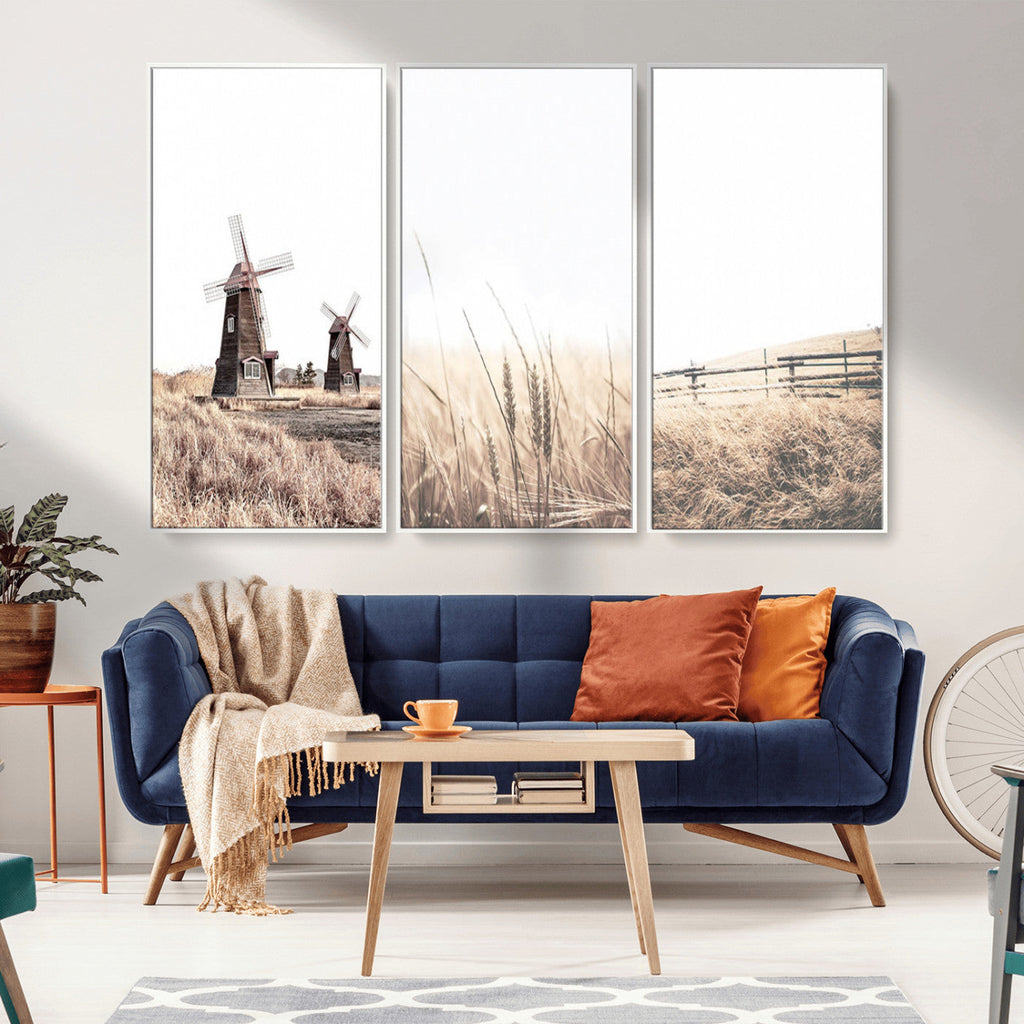 Farm Prints, Set of 6 Farmhouse Wall Art Canvas, Country House Decor