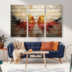 Abstract Angel Wings Canvas Wall Art, Modern Angelic Wings Decor, Framed and Ready to Hang