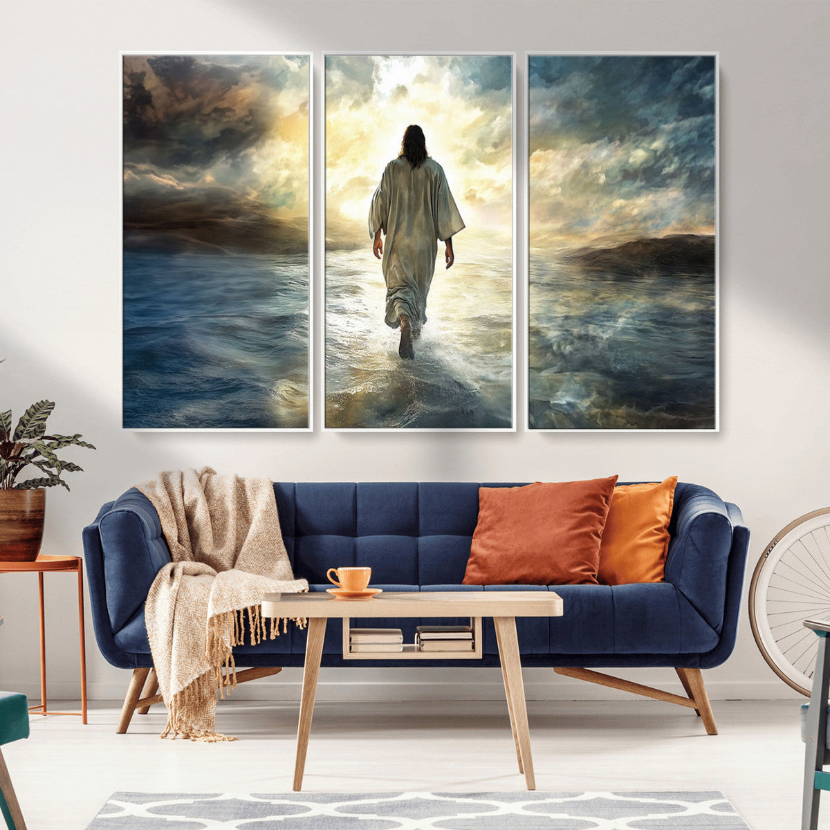 Jesus Walking on Water Wall Art | Canvas Print | Ready to Hang