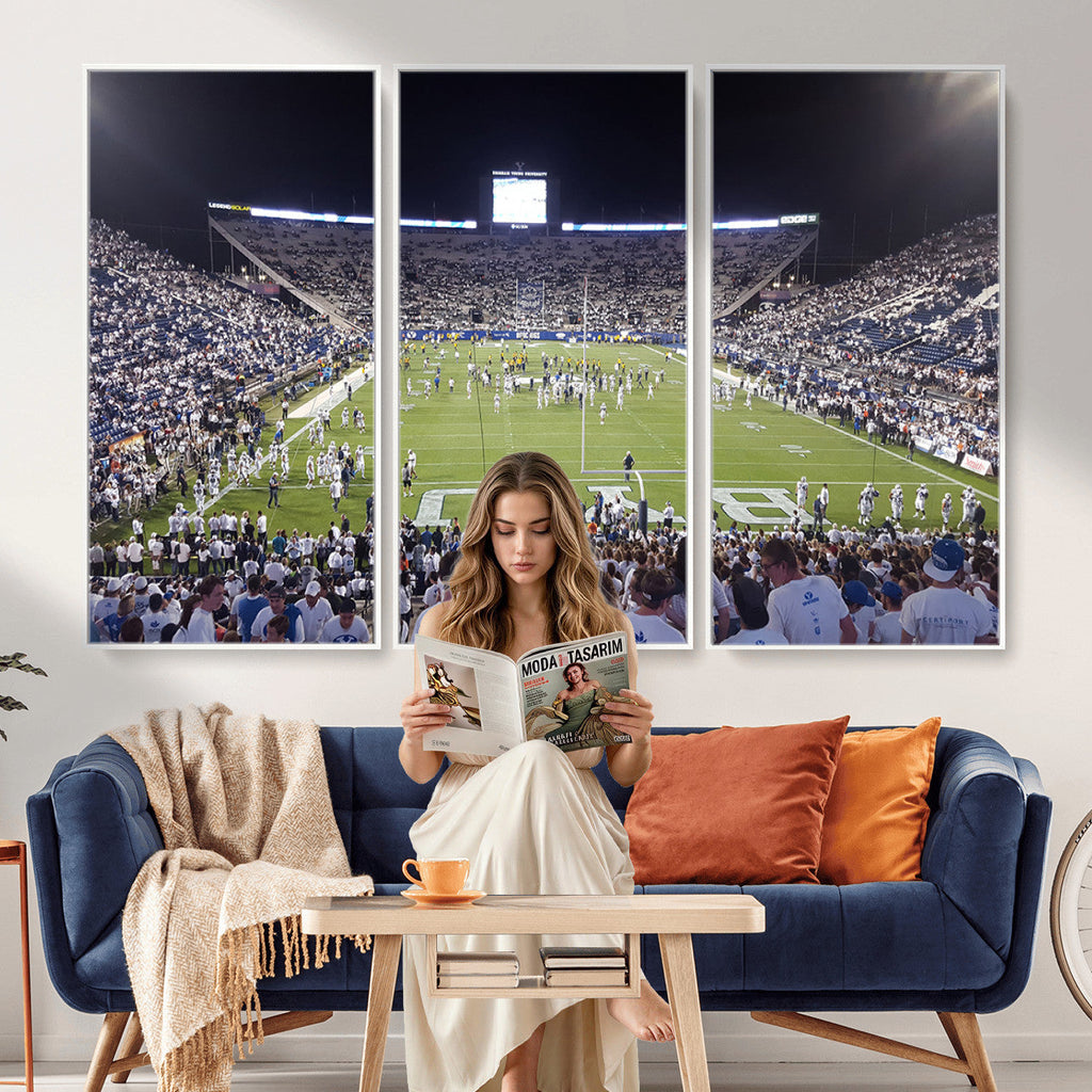 Brigham Young University Cougars Football Print Canvas