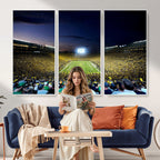 University of Michigan Wolverines Football Team Print, Ann Arbor, Extra Large Game Room Wall Decor