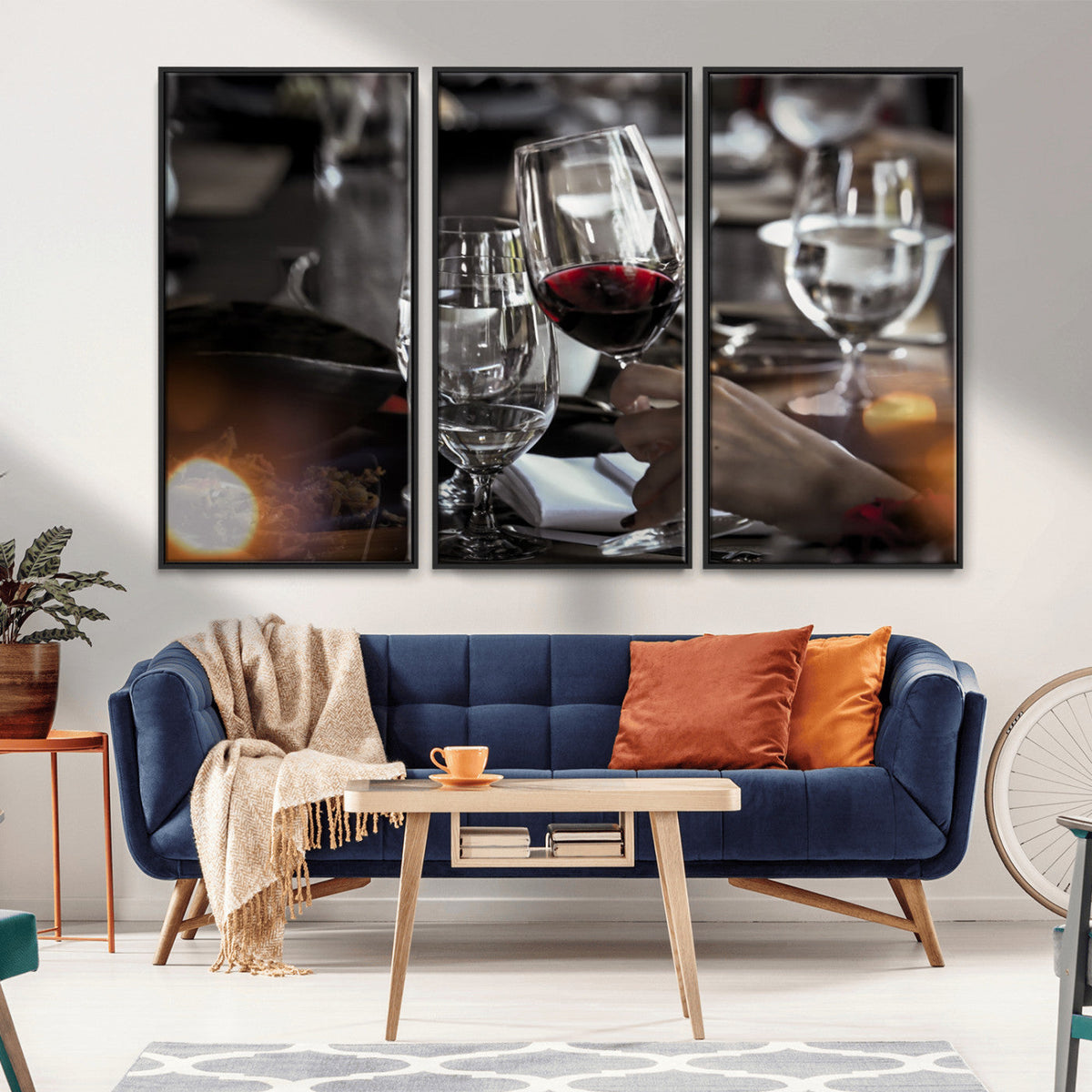 Red Wine and Glass Canvas Print