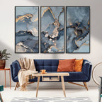 Multipanel Marble Fluid Effect Wall Art Abstract Canvas Wall Art Print