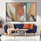 Boho Wall Art Canvas Print Set, Watercolor Boho Wall Art