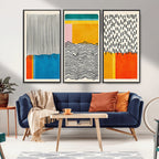 Canvas Print Wall Art Abstract Illustration Art Boho, Framed Abstract Boho Art