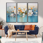 Abstract Flower Wall Art Canvas Print