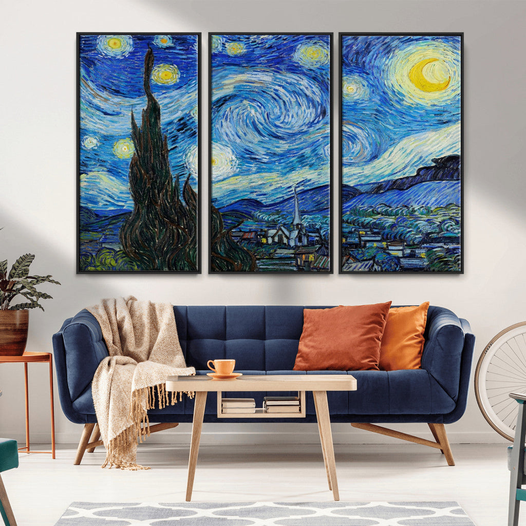 Vincent Van Gogh The Starry Night Abstract Wall Art Canvas Print