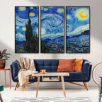 Vincent Van Gogh The Starry Night Abstract Wall Art Canvas Print
