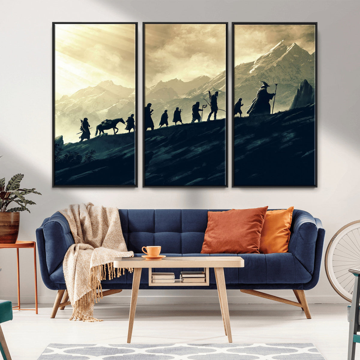 Fellowship Journey Wall Art | Fantasy Adventure Canvas Print
