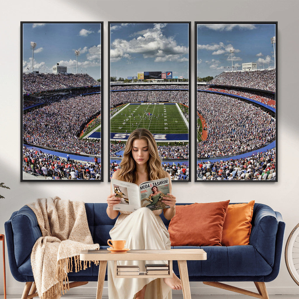 Buffalo Bills Highmark Stadium Wall Art Canvas Print, Bills Game Day Decor