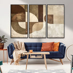 Wabi Sabi Geometric Wall Art | Abstract Modern Minimalist Canvas Print