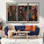 Modern Japanese Wall Art Canvas Print, Framed Abstract Mount Fuji Zen Landscape